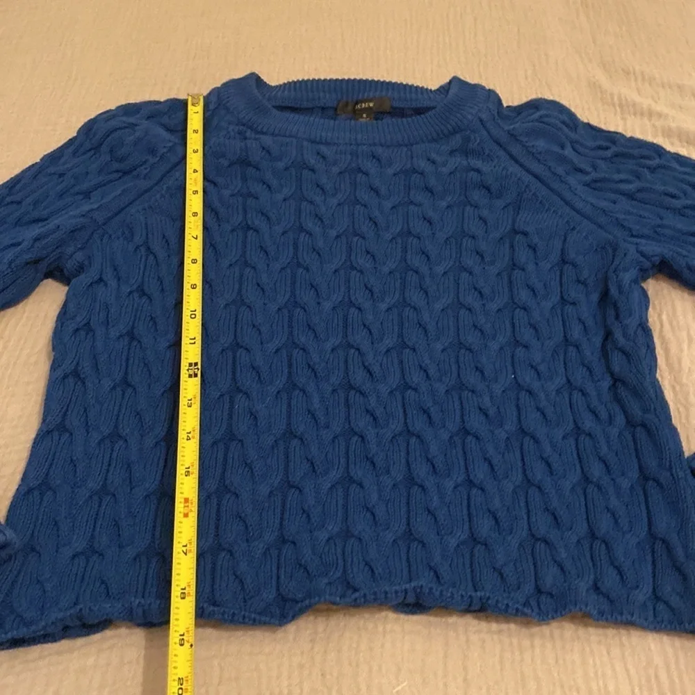 J. Crew Blue Cable Knit Women's Sweater. Size S . Style AY824